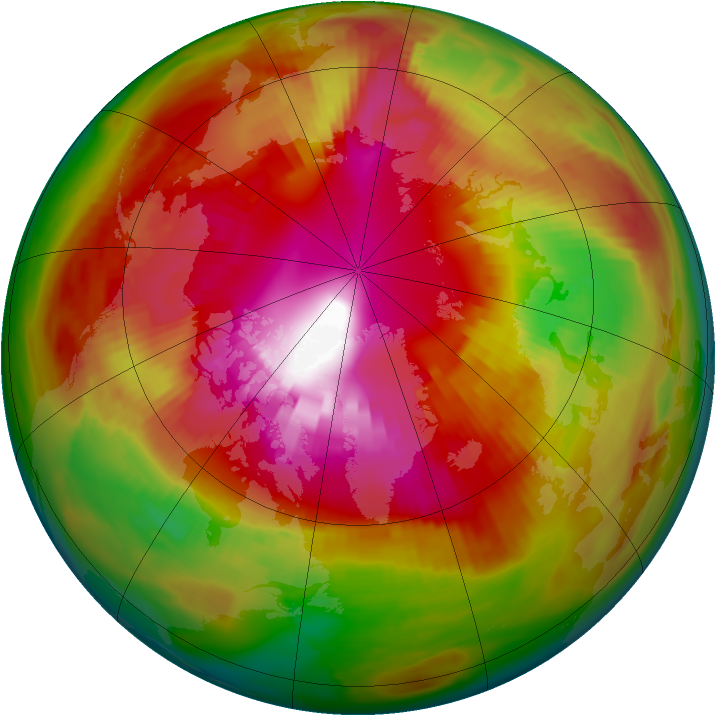 Arctic ozone map for 27 February 1979